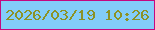 文字の大きさ：2、枠の色：c50880、背景の色：83cdf9、文字の色：8c9225 無料ブログパーツのブログ時計