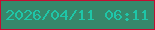 文字の大きさ：3、枠の色：c50d31、背景の色：36886b、文字の色：1fc6a8 無料ブログパーツのブログ時計
