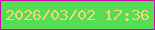 文字の大きさ：2、枠の色：c50ea3、背景の色：55dd56、文字の色：fad774 無料ブログパーツのブログ時計