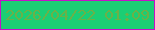 文字の大きさ：4、枠の色：c511c8、背景の色：1bce74、文字の色：6ab148 無料ブログパーツのブログ時計