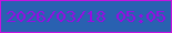 文字の大きさ：1、枠の色：c513df、背景の色：2961b1、文字の色：940fe1 無料ブログパーツのブログ時計