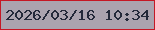 文字の大きさ：5、枠の色：c51725、背景の色：aba3af、文字の色：24293a 無料ブログパーツのブログ時計