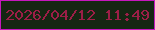 文字の大きさ：4、枠の色：c517bd、背景の色：152613、文字の色：9c1e47 無料ブログパーツのブログ時計