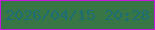 文字の大きさ：1、枠の色：c517de、背景の色：387646、文字の色：1c6d75 無料ブログパーツのブログ時計