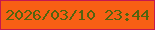 文字の大きさ：3、枠の色：c5184f、背景の色：f85f14、文字の色：52640f 無料ブログパーツのブログ時計
