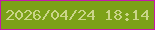 文字の大きさ：3、枠の色：c519ab、背景の色：7ca118、文字の色：cad588 無料ブログパーツのブログ時計