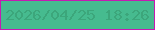 文字の大きさ：5、枠の色：c51ab2、背景の色：46bb8f、文字の色：3ca67b 無料ブログパーツのブログ時計