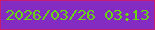 文字の大きさ：4、枠の色：c51c76、背景の色：842cc1、文字の色：69d412 無料ブログパーツのブログ時計