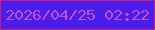 文字の大きさ：1、枠の色：c51e82、背景の色：4a1dea、文字の色：c050d6 無料ブログパーツのブログ時計