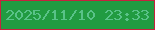 文字の大きさ：1、枠の色：c5223e、背景の色：219b41、文字の色：59c288 無料ブログパーツのブログ時計