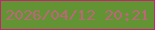 文字の大きさ：4、枠の色：c52373、背景の色：629433、文字の色：bb6779 無料ブログパーツのブログ時計