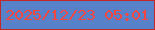 文字の大きさ：4、枠の色：c52724、背景の色：5782c9、文字の色：f5463d 無料ブログパーツのブログ時計