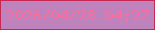 文字の大きさ：4、枠の色：c52852、背景の色：be83bc、文字の色：f86f9f 無料ブログパーツのブログ時計