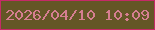 文字の大きさ：3、枠の色：c52a67、背景の色：645626、文字の色：d67e91 無料ブログパーツのブログ時計