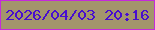 文字の大きさ：3、枠の色：c52adb、背景の色：a3956c、文字の色：470ecf 無料ブログパーツのブログ時計