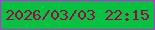 文字の大きさ：2、枠の色：c52ae1、背景の色：06c240、文字の色：9c044d 無料ブログパーツのブログ時計