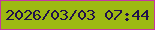 文字の大きさ：5、枠の色：c536a2、背景の色：9db912、文字の色：21114b 無料ブログパーツのブログ時計
