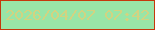 文字の大きさ：1、枠の色：c5380c、背景の色：99e5a7、文字の色：d2d381 無料ブログパーツのブログ時計