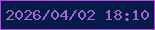 文字の大きさ：1、枠の色：c53de6、背景の色：021c48、文字の色：b161d3 無料ブログパーツのブログ時計