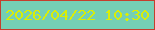 文字の大きさ：2、枠の色：c53e2c、背景の色：75cfb4、文字の色：d9ee06 無料ブログパーツのブログ時計