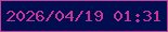 文字の大きさ：4、枠の色：c53f9d、背景の色：000d4e、文字の色：cc3399 無料ブログパーツのブログ時計