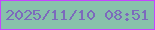 文字の大きさ：1、枠の色：c544ff、背景の色：88c1ab、文字の色：7c6abc 無料ブログパーツのブログ時計