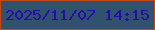 文字の大きさ：3、枠の色：c54611、背景の色：30526e、文字の色：250cad 無料ブログパーツのブログ時計