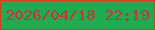 文字の大きさ：4、枠の色：c54718、背景の色：1fab51、文字の色：cc3133 無料ブログパーツのブログ時計