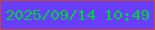 文字の大きさ：3、枠の色：c54739、背景の色：683ef9、文字の色：01d13e 無料ブログパーツのブログ時計