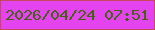 文字の大きさ：4、枠の色：c5495e、背景の色：e443f0、文字の色：466014 無料ブログパーツのブログ時計