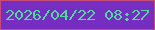 文字の大きさ：4、枠の色：c54b75、背景の色：762dc1、文字の色：52d89f 無料ブログパーツのブログ時計