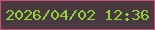 文字の大きさ：3、枠の色：c55177、背景の色：493a41、文字の色：95d134 無料ブログパーツのブログ時計