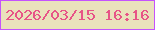 文字の大きさ：3、枠の色：c552fd、背景の色：eae1bc、文字の色：e75487 無料ブログパーツのブログ時計