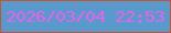 文字の大きさ：1、枠の色：c55532、背景の色：579acb、文字の色：ee60e8 無料ブログパーツのブログ時計