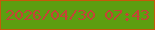 文字の大きさ：1、枠の色：c55a0a、背景の色：5d9e10、文字の色：c44337 無料ブログパーツのブログ時計