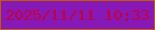 文字の大きさ：5、枠の色：c55b01、背景の色：871ab7、文字の色：c3013d 無料ブログパーツのブログ時計