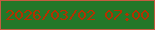 文字の大きさ：4、枠の色：c55b40、背景の色：247728、文字の色：b43000 無料ブログパーツのブログ時計
