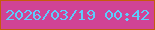 文字の大きさ：3、枠の色：c55c0c、背景の色：d04395、文字の色：5ccdfd 無料ブログパーツのブログ時計