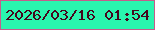 文字の大きさ：1、枠の色：c55c8b、背景の色：29f5ae、文字の色：45071d 無料ブログパーツのブログ時計