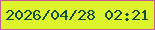 文字の大きさ：3、枠の色：c55c93、背景の色：ddf42c、文字の色：134e3e 無料ブログパーツのブログ時計