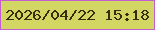 文字の大きさ：2、枠の色：c55cd2、背景の色：d2d763、文字の色：392e0b 無料ブログパーツのブログ時計