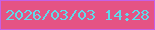 文字の大きさ：4、枠の色：c560e7、背景の色：e55384、文字の色：5fdbea 無料ブログパーツのブログ時計
