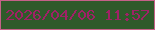 文字の大きさ：3、枠の色：c56188、背景の色：2f5a2a、文字の色：a02166 無料ブログパーツのブログ時計