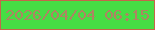 文字の大きさ：2、枠の色：c5654a、背景の色：46dd44、文字の色：ae8462 無料ブログパーツのブログ時計