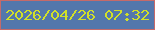 文字の大きさ：2、枠の色：c56a6a、背景の色：5377ac、文字の色：d1e029 無料ブログパーツのブログ時計