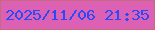 文字の大きさ：4、枠の色：c56b7c、背景の色：dc60b4、文字の色：2a49f9 無料ブログパーツのブログ時計