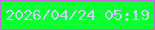 文字の大きさ：3、枠の色：c56bd4、背景の色：0cff31、文字の色：c7d3fa 無料ブログパーツのブログ時計
