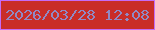 文字の大きさ：1、枠の色：c56cf6、背景の色：c92d28、文字の色：9189c4 無料ブログパーツのブログ時計