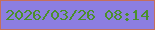 文字の大きさ：4、枠の色：c56f5b、背景の色：8c7ee0、文字の色：4b8f2c 無料ブログパーツのブログ時計