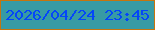 文字の大きさ：2、枠の色：c5750f、背景の色：379ba5、文字の色：0446f9 無料ブログパーツのブログ時計